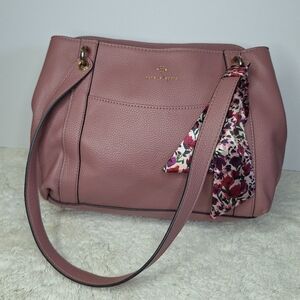 NWOT Nanette Lepore  Mauve Shoulder Bag with Floral Accent